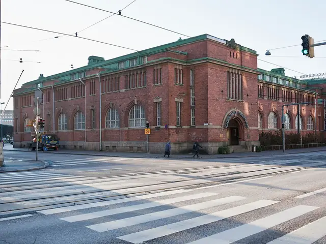 Hakaniemi Market Hall, the 1914 red-brick hall seen across the street